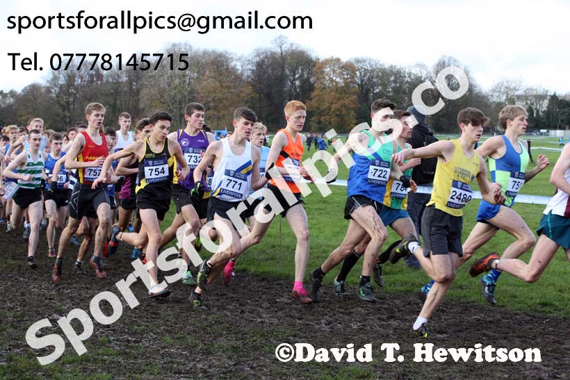 Mens under-17s  2017 British Athletics Liverpool Cross Challenge, Sefton Park, Liverpool. Photo:  David T. Hewitson/Sports for All Pics